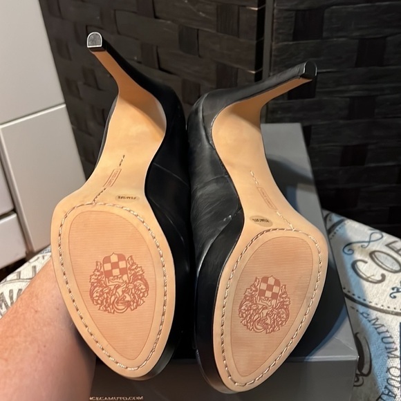 Enzo ANGIOLINI GREY GLITTER Peep Toe Pump EAMAIDEN PEWTR W Gold Stone Sz 8.5 - Picture 4 of 8